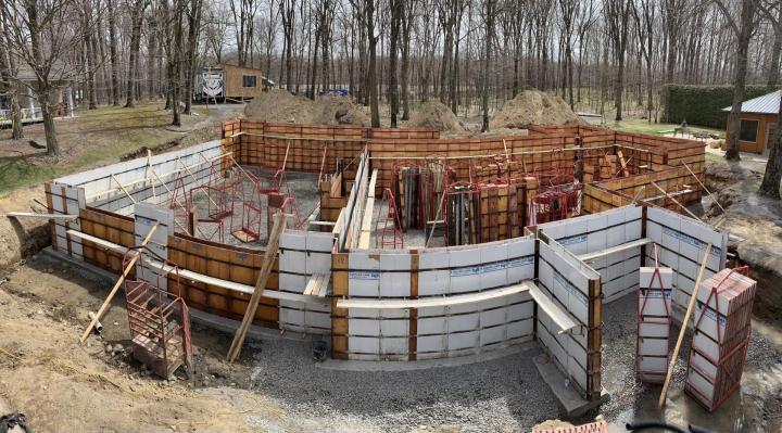 Réalisation de coffrage résidentiel.